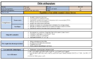 Fiche pédagogique 5 équilibre d'un solide soumis à 2 forces TC